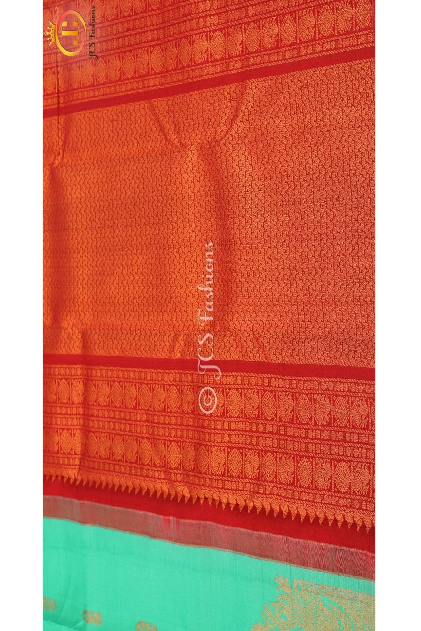 Pure Kanchipuram Silk Saree with Stitched Blouse - JCS Fashions