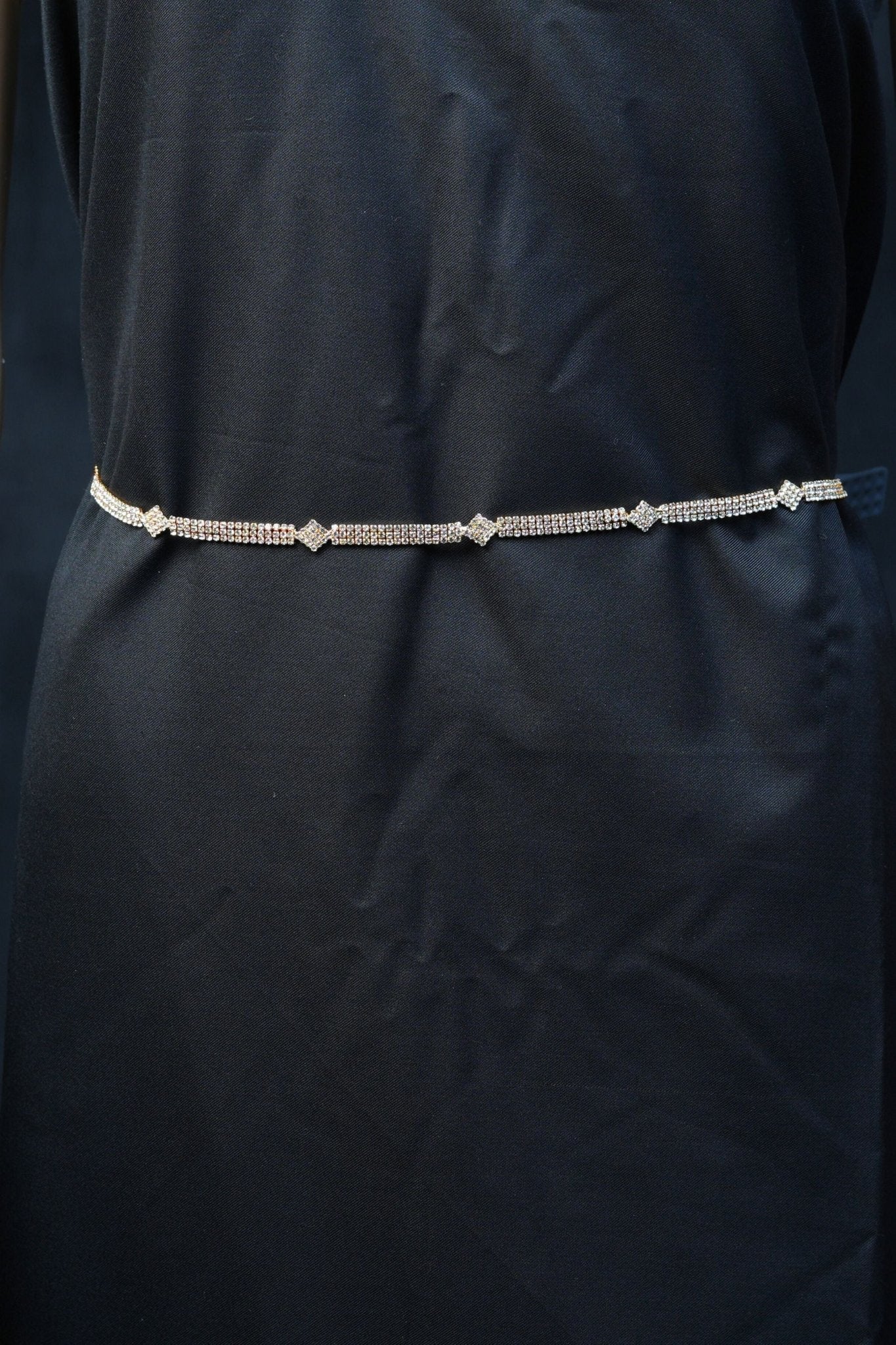 Radiant Stone Hip Chain - Handcrafted Accessory for Unmatched Style Jewelry JCS Fashions white stone