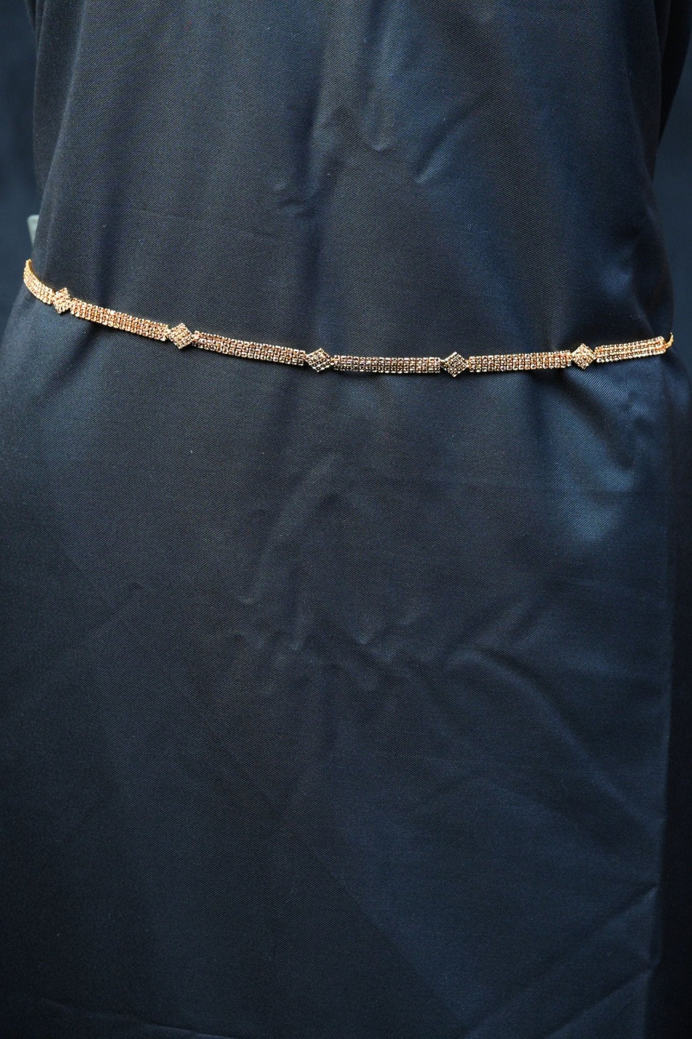 Radiant Stone Hip Chain - Handcrafted Accessory for Unmatched Style Jewelry JCS Fashions Gold Stone