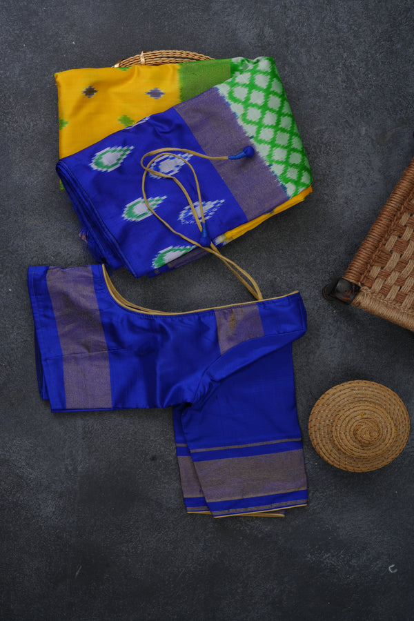 Exquisite Pure Pochampally Ikkat Silk Saree | Flowy & Unique Borders