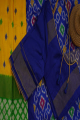 Exquisite Pure Pochampally Ikkat Silk Saree | Flowy & Unique Borders
