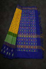 Exquisite Pure Pochampally Ikkat Silk Saree | Flowy & Unique Borders