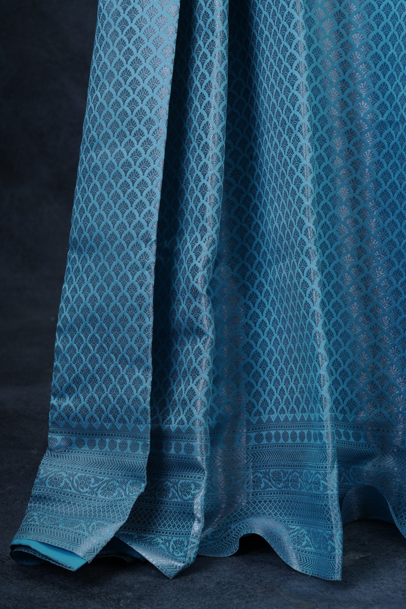 Regal Banarasi Soft Silk Saree with Silver Brocade Design & Blouse Saree JCS Fashions