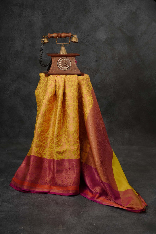 Regal Banarasi Tissue Saree with Jacquard Blouse: Traditional Style Saree JCS Fashions