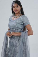 Regal Elegance Designer Lehenga With Stone and Sequins Work LEHENGA JCS Fashions