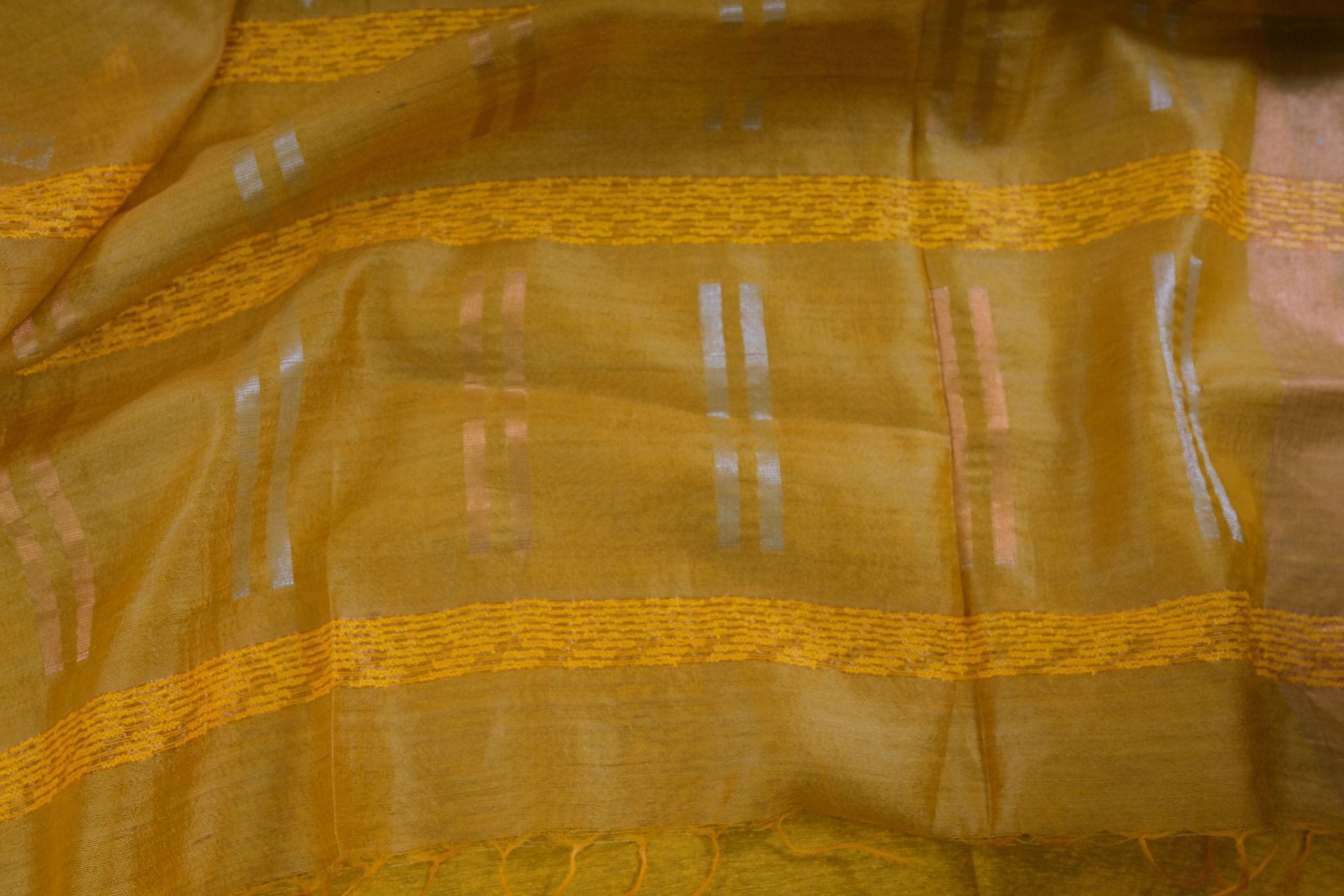 Regal Golden Silk-Cotton Saree: Lightweight & Handcrafted by JCSFashions Saree JCS Fashions