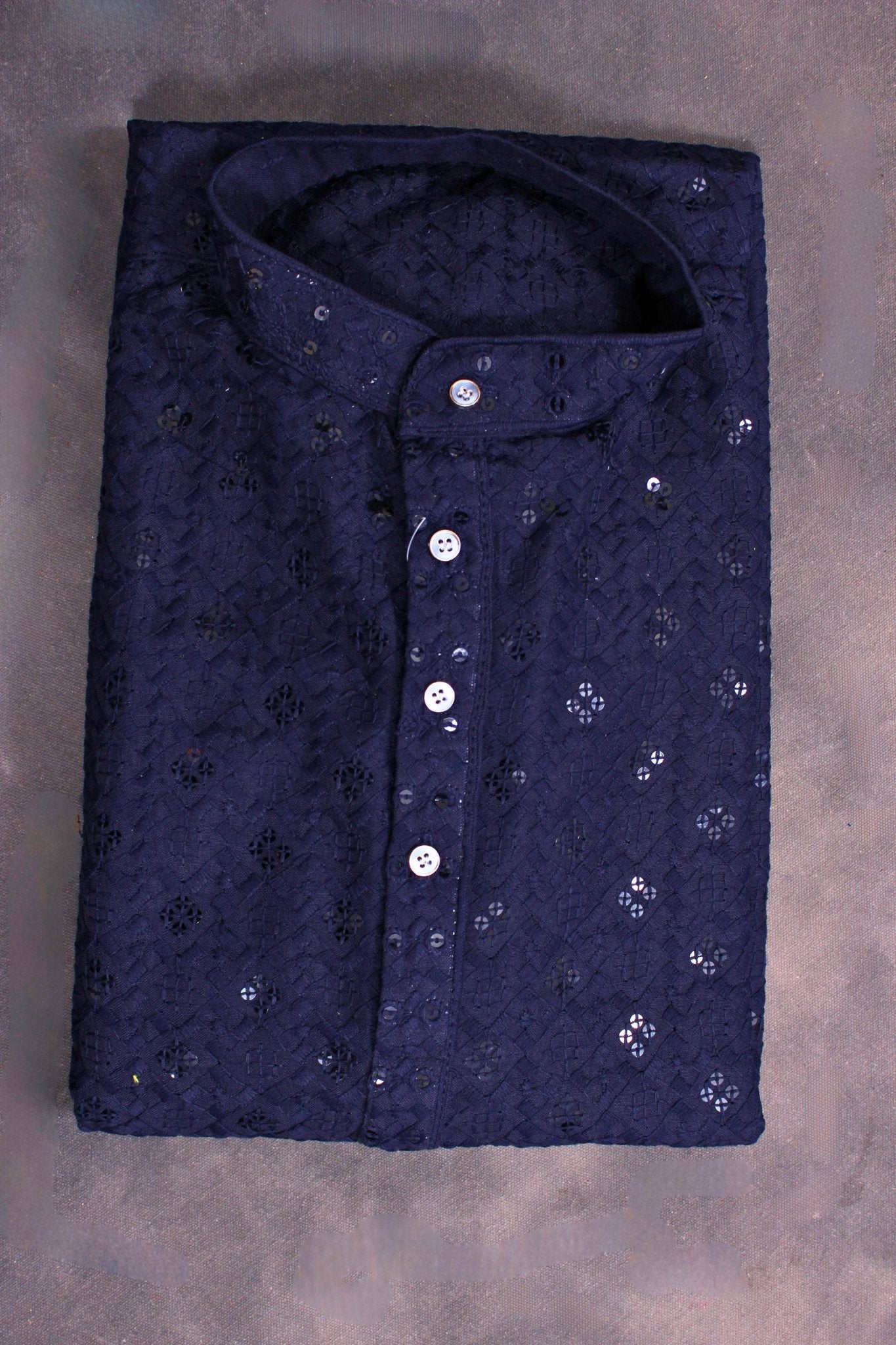 Regal Men's Lakhnavi Kurta with Chikankari Embroidery - JCS Fashions Men JCS Fashions