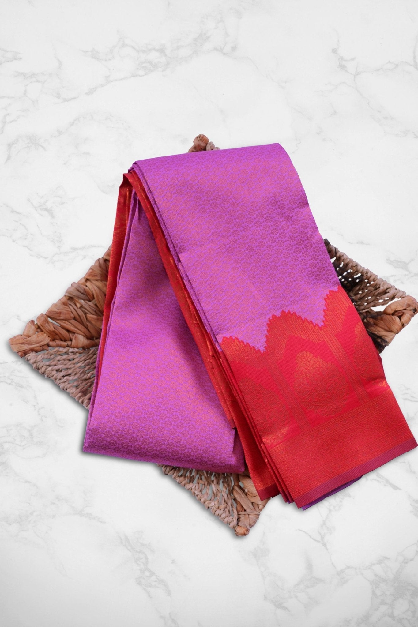 Regal Zari Work Saree with Unique Turning Border - Ultimate in Elegance Saree JCS Fashions Pink 5.5 meters