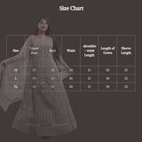 Royal Splendor Embroidered Net Gown with Dupatta Set KURTI JCS Fashions