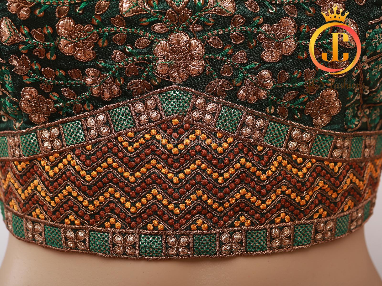 Sabyasachi Style Copper Zari Embroidery Work Blouse Blouse JCS Fashions