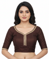 Gold Saree Blouse - Sabyasachi Cut, Ready-Made