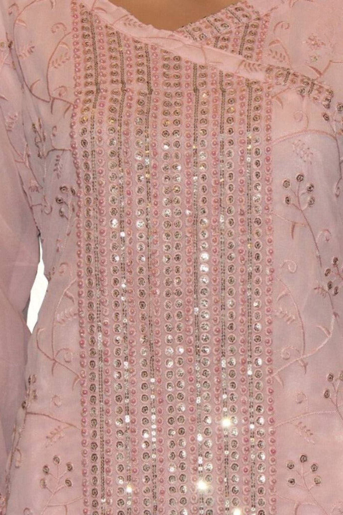 Salwar Kameez with Bead Work and Palazzo Pant | JCS Fashions Kurti JCS Fashions