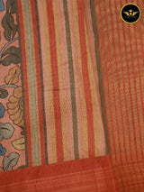 Semi Silk Saree with Exquisite Floral Design and Contrasting Blouse Saree JCS Fashions