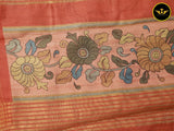 Semi Silk Saree with Exquisite Floral Design and Contrasting Blouse Saree JCS Fashions