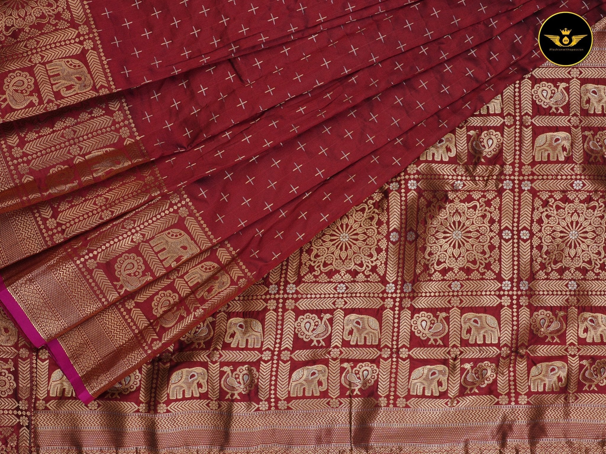 Semi Soft Silk Saree With Zari Woven Border And Pallu SAREE JCS Fashions
