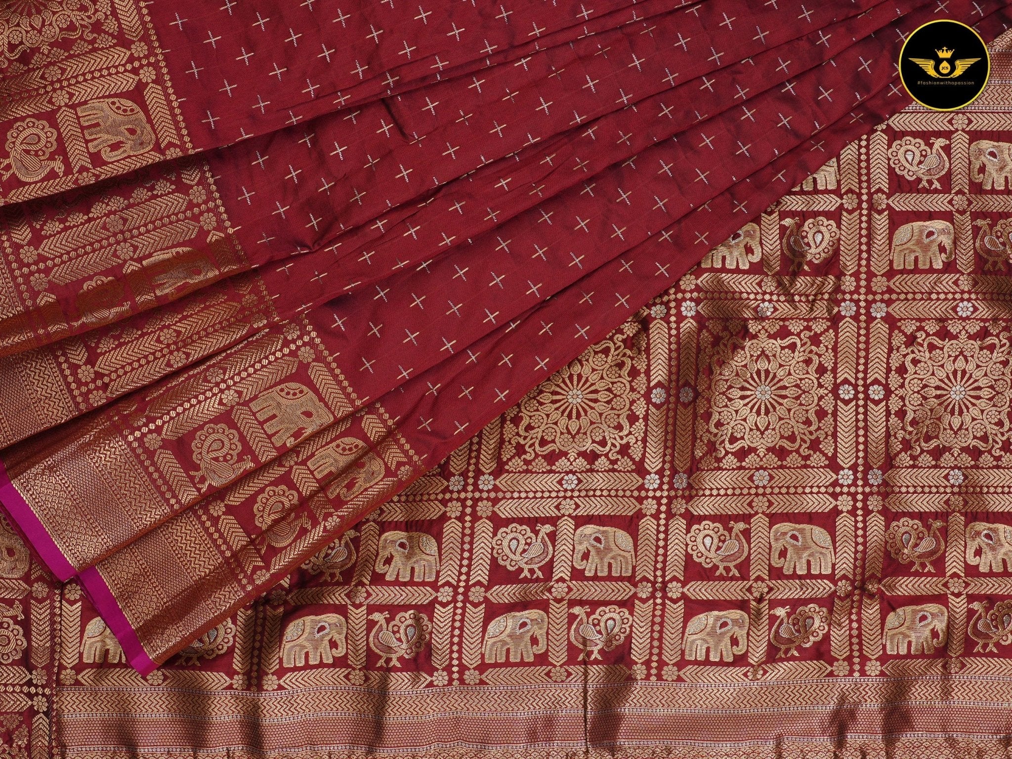 Semi Soft Silk Saree With Zari Woven Border And Pallu SAREE JCS Fashions