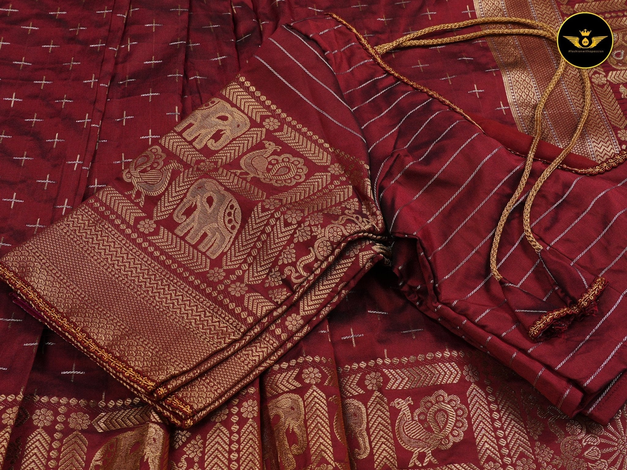 Semi Soft Silk Saree With Zari Woven Border And Pallu SAREE JCS Fashions