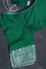 Silkmark Certified Georgette Saree: Premium Trendy Kaddi with Silver Weaving SAREE JCS Fashions