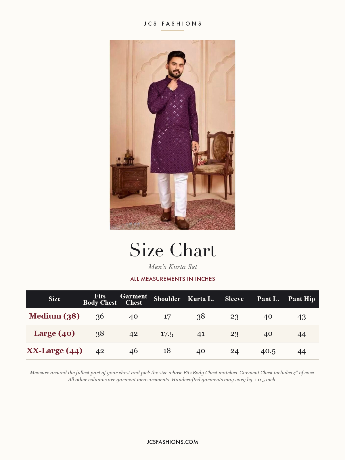 Size Chart — Men-71