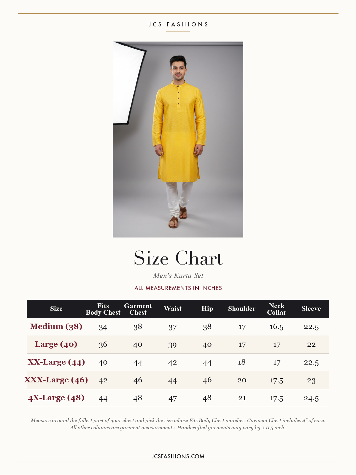 Size Chart — Men-83