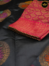 Soft Semi Silk Saree With Fully Stitched Jacquard Blouse SAREE JCS Fashions