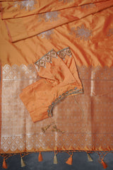 Soft Silk Sarees with Allover Antic and Silver Motifs at JCS Fashions SAREE JCS Fashions