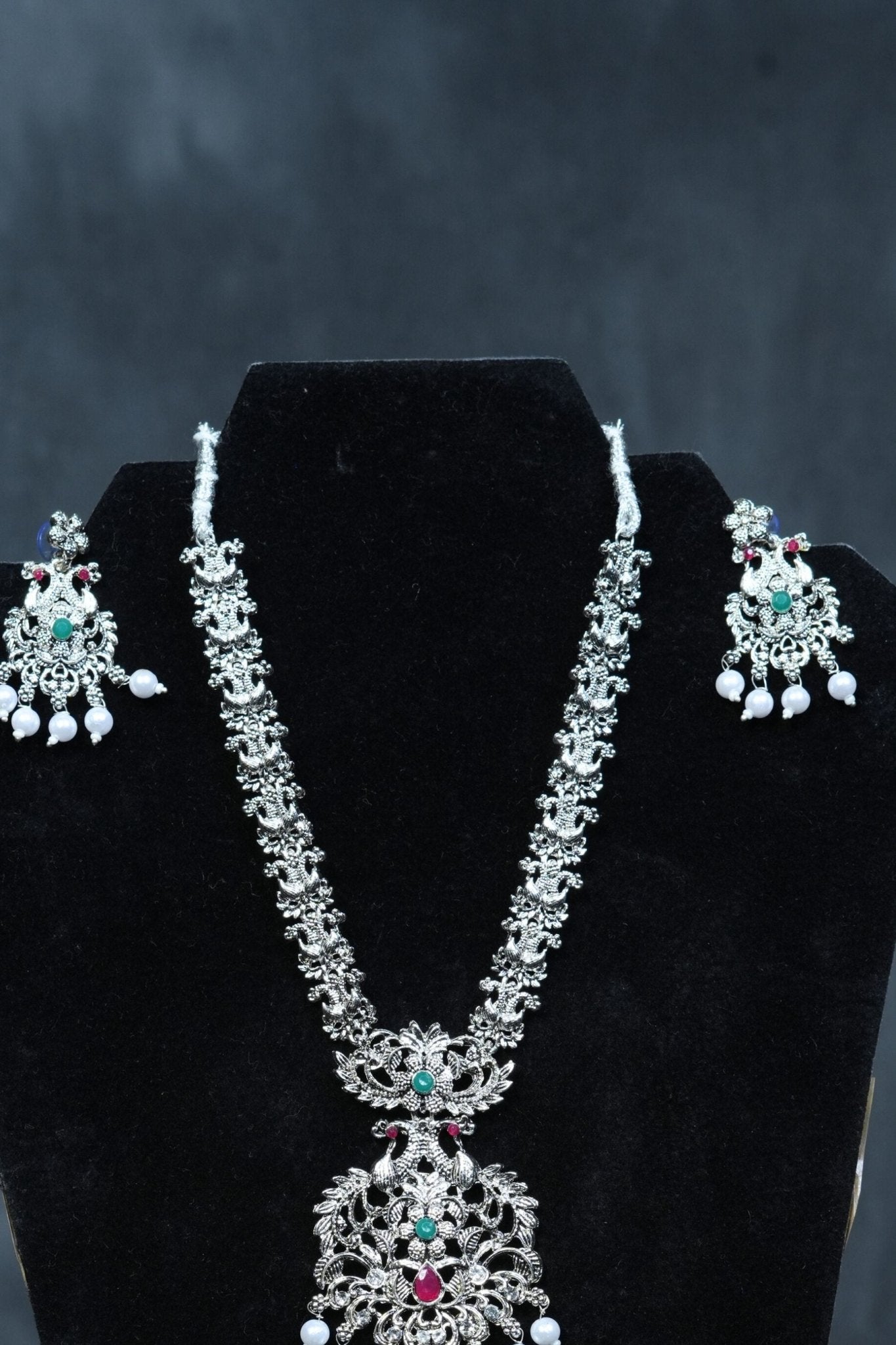 Sparkling Elegance: Silver Polish Neckset at JCS Fashions Jewelry JCS Fashions