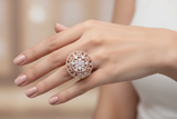 Stunning Adjustable Silver Ring with Elegant White Stone