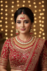 Stunning Meenakari Necklace Set with earrings and tikka