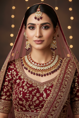 Stunning Meenakari Necklace Set with earrings and tikka