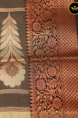 Stunning Semi Silk Saree with Beautiful Weaves, Contrast Border & Pallu Saree JCS Fashions