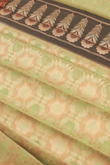 Stunning Semi Silk Saree with Beautiful Weaves, Contrast Border & Pallu Saree JCS Fashions