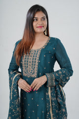 Stunning Soft Chinnon Silk Sharara - Elegant Handwork Embroidery KURTI JCS Fashions