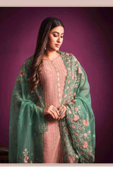 Stylish and Embellished Chinnon Salwar Kameez- Elevate Your Ethnic Look KURTI JCS Fashions