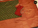 Timeless Elegance Semi Silk Saree With Contrast Aari Work Blouse SAREE JCS Fashions