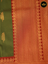 Timeless Elegance Semi Silk Saree With Contrast Aari Work Blouse SAREE JCS Fashions