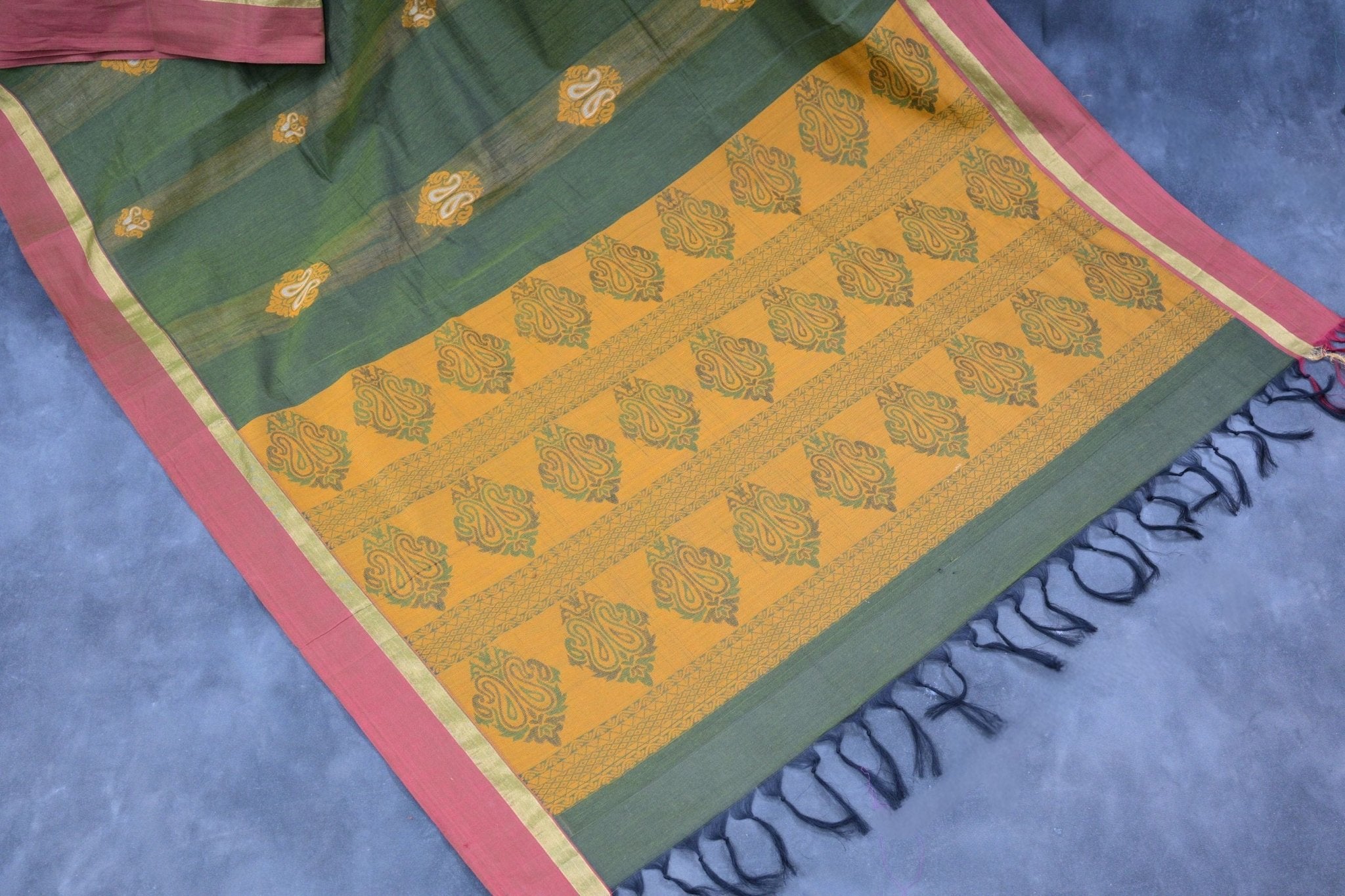 Traditional Elegance: Premium Cotton Saree with Rich Pallu Design Saree JCS Fashions