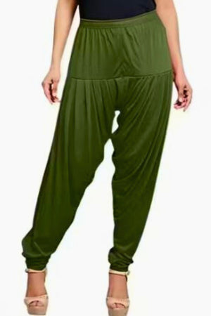 Green Traditional Ethnic Patiala Pant