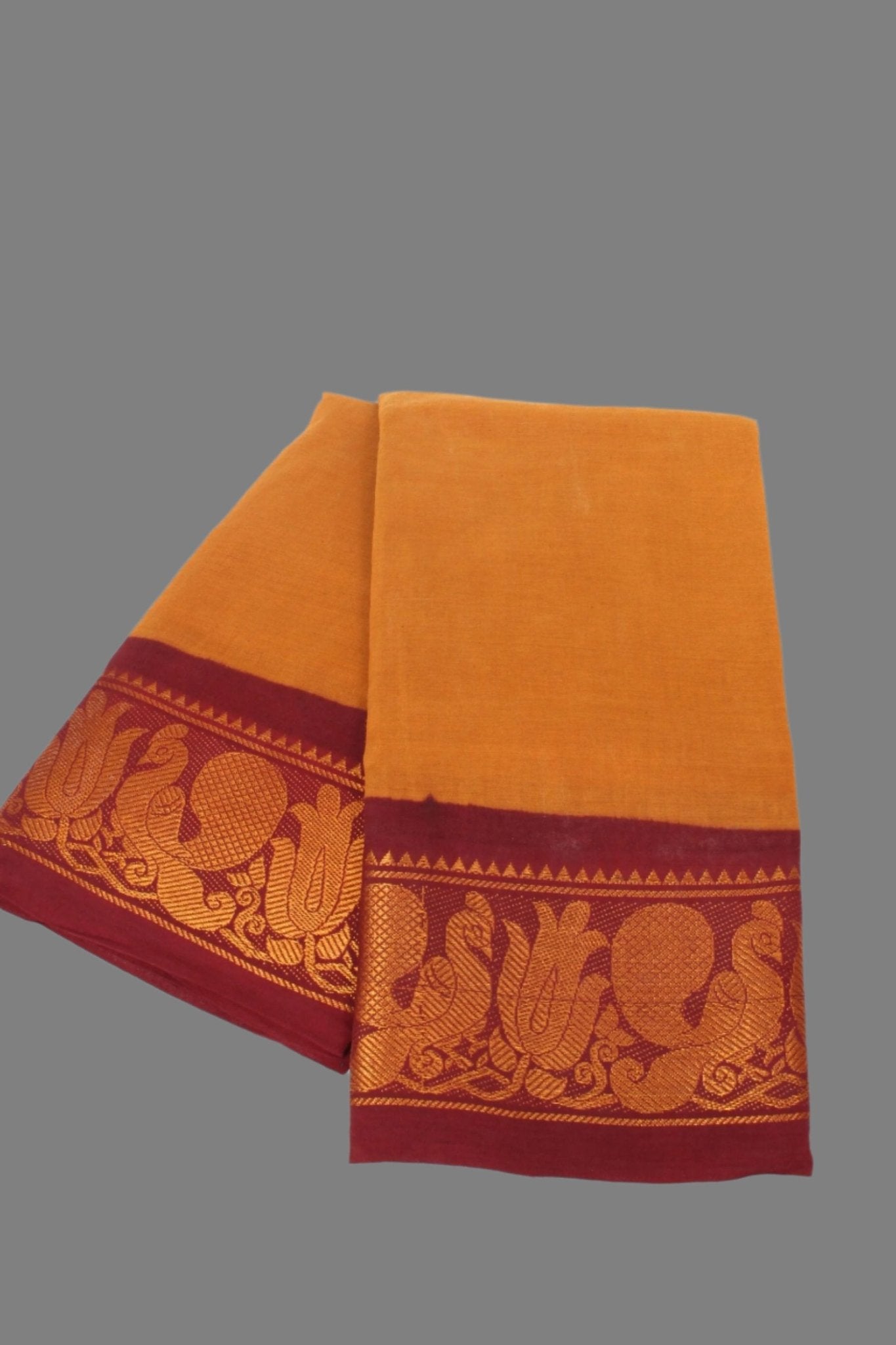 Traditional Madurai Sungudi Cotton Saree with Zari Border &Peacock Design Saree JCS Fashions