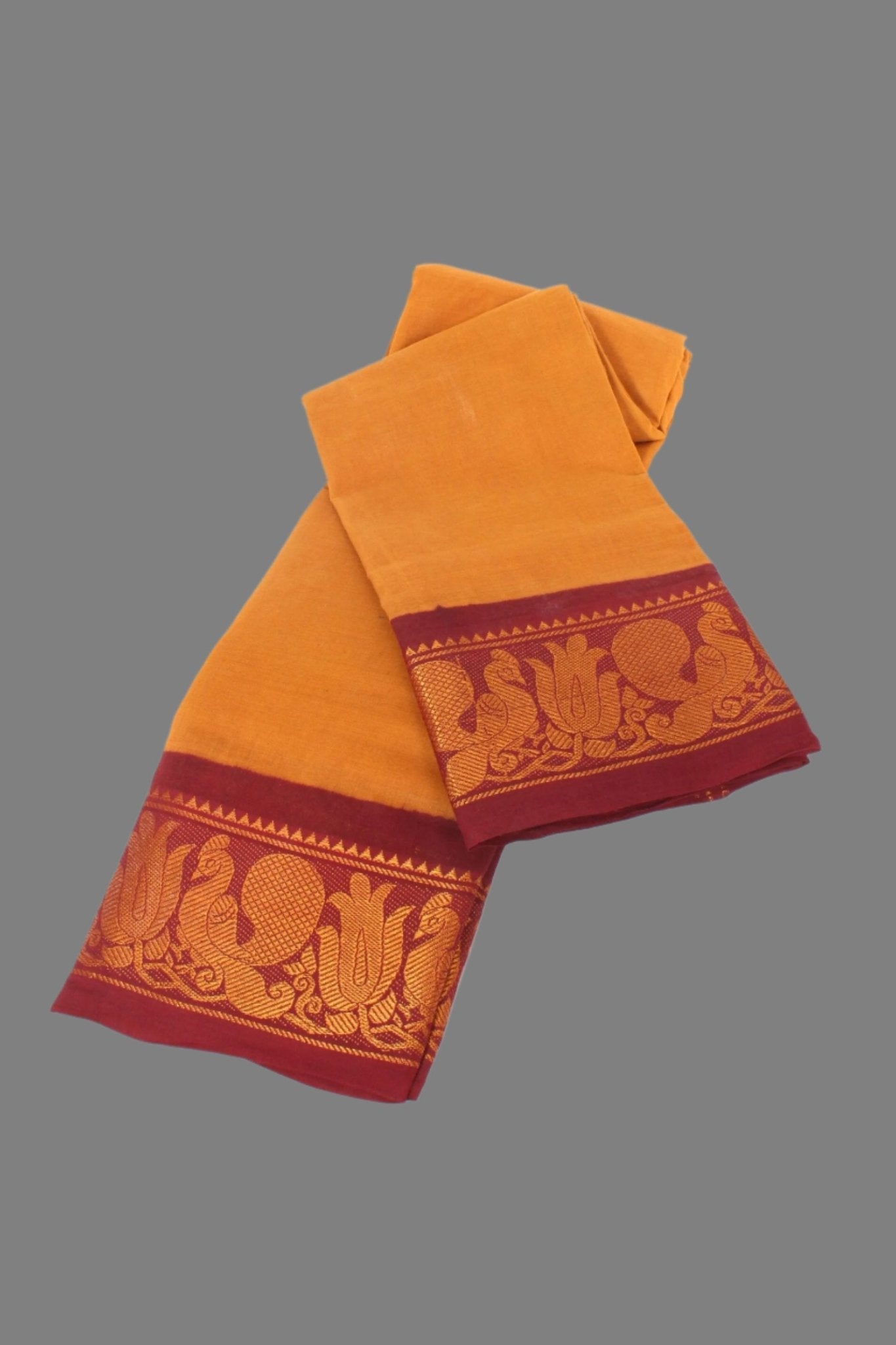 Traditional Madurai Sungudi Cotton Saree with Zari Border &Peacock Design Saree JCS Fashions