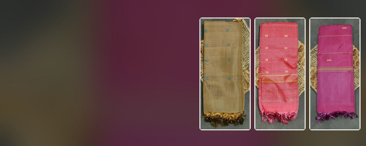 Vegan silk handwoven banana fibre sarees from $49.99