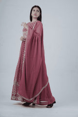 Versatile Georgette Embroidered Umbrella Cut Kurti KURTI JCS Fashions