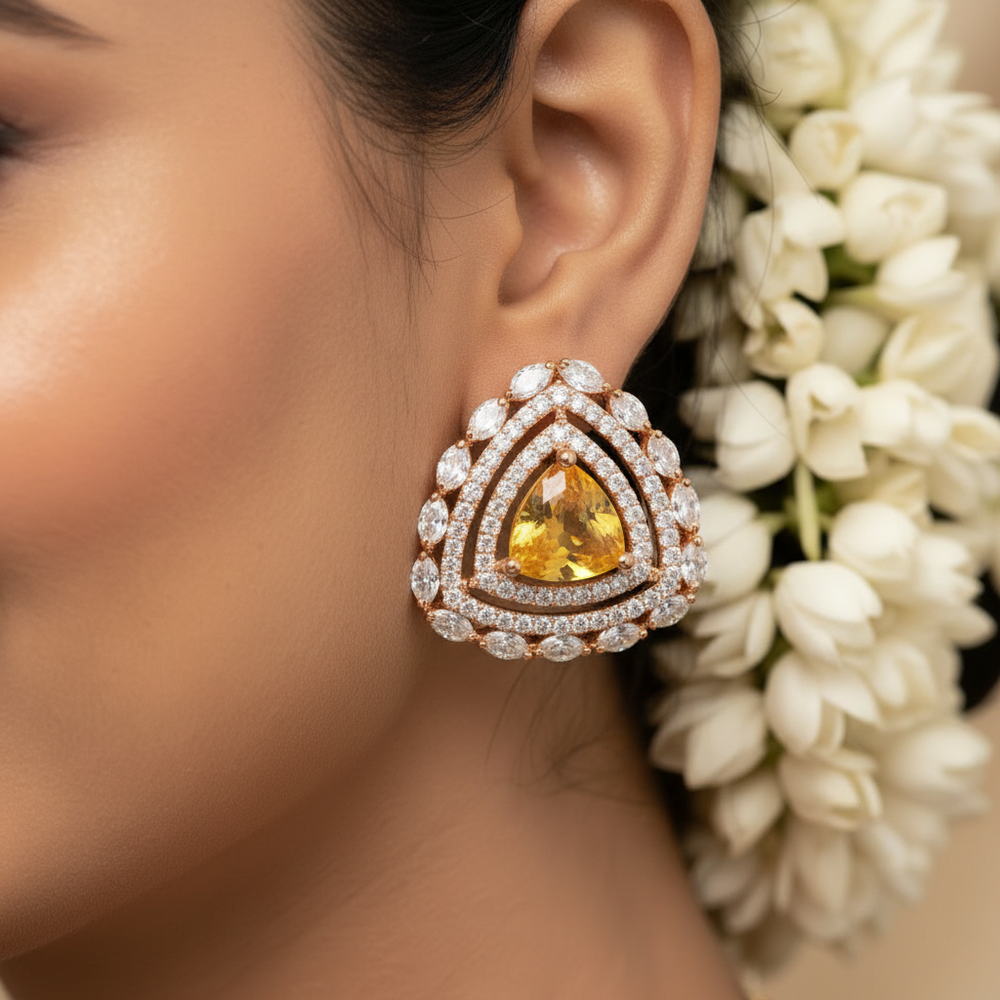 Very elegant, Beautiful and light weight Stone Stud earring
