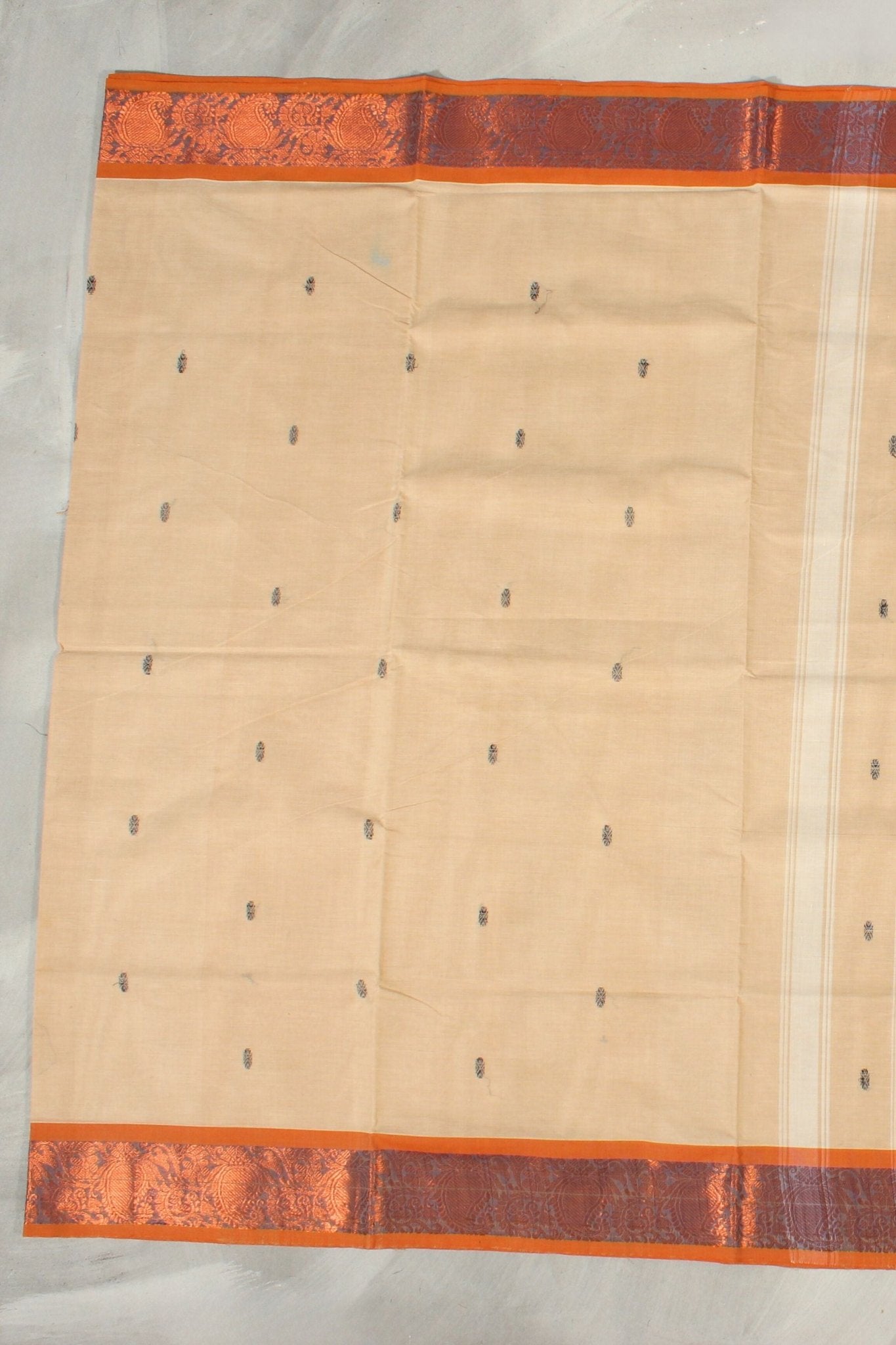 Vibrant and Elegant Cotton Saree with Sophisticated Linen Pallu Saree JCS Fashions