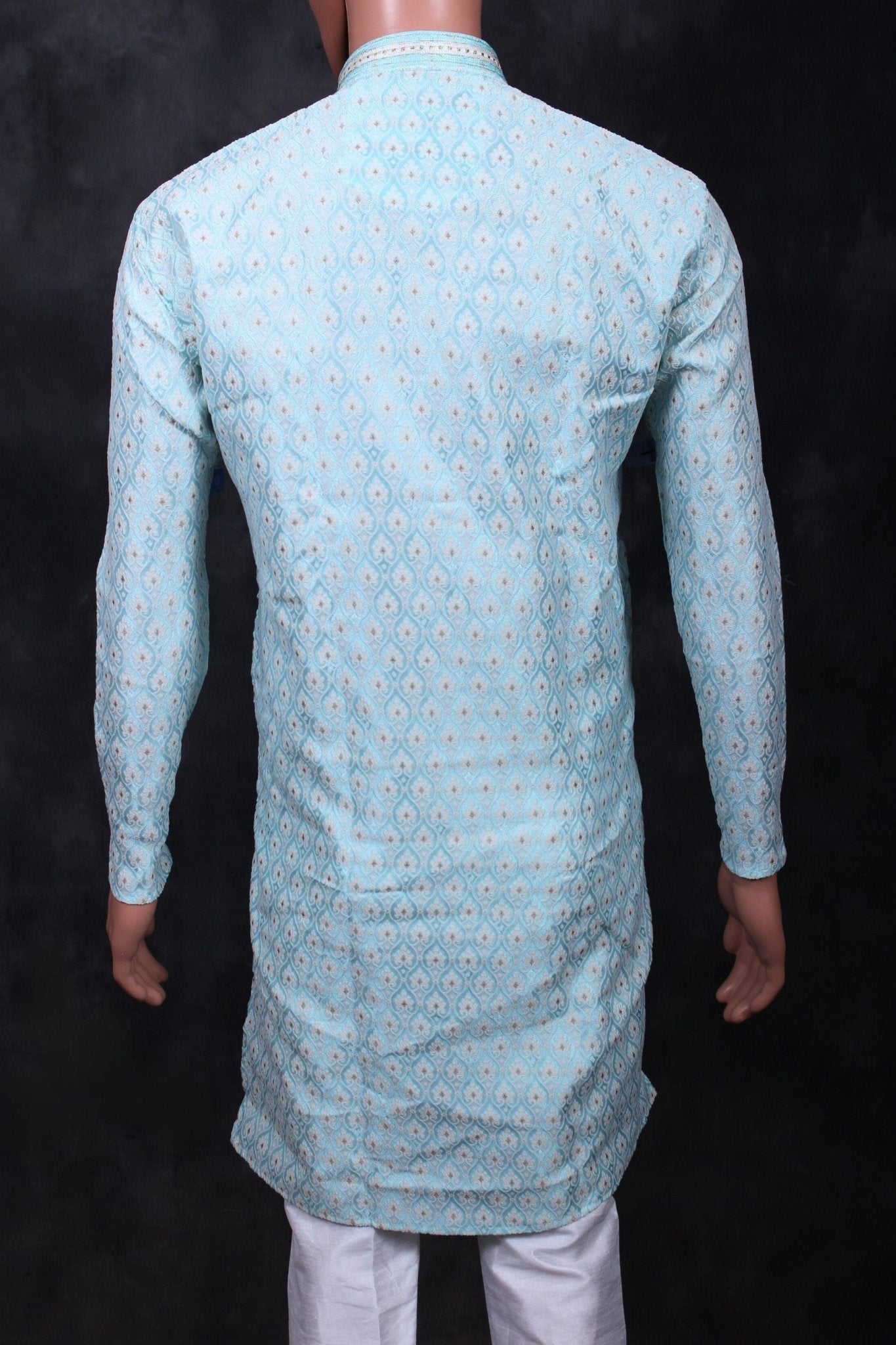 White Jacquard Men's Kurta - Versatile Ethnic Wear by JCS Fashions Men JCS Fashions