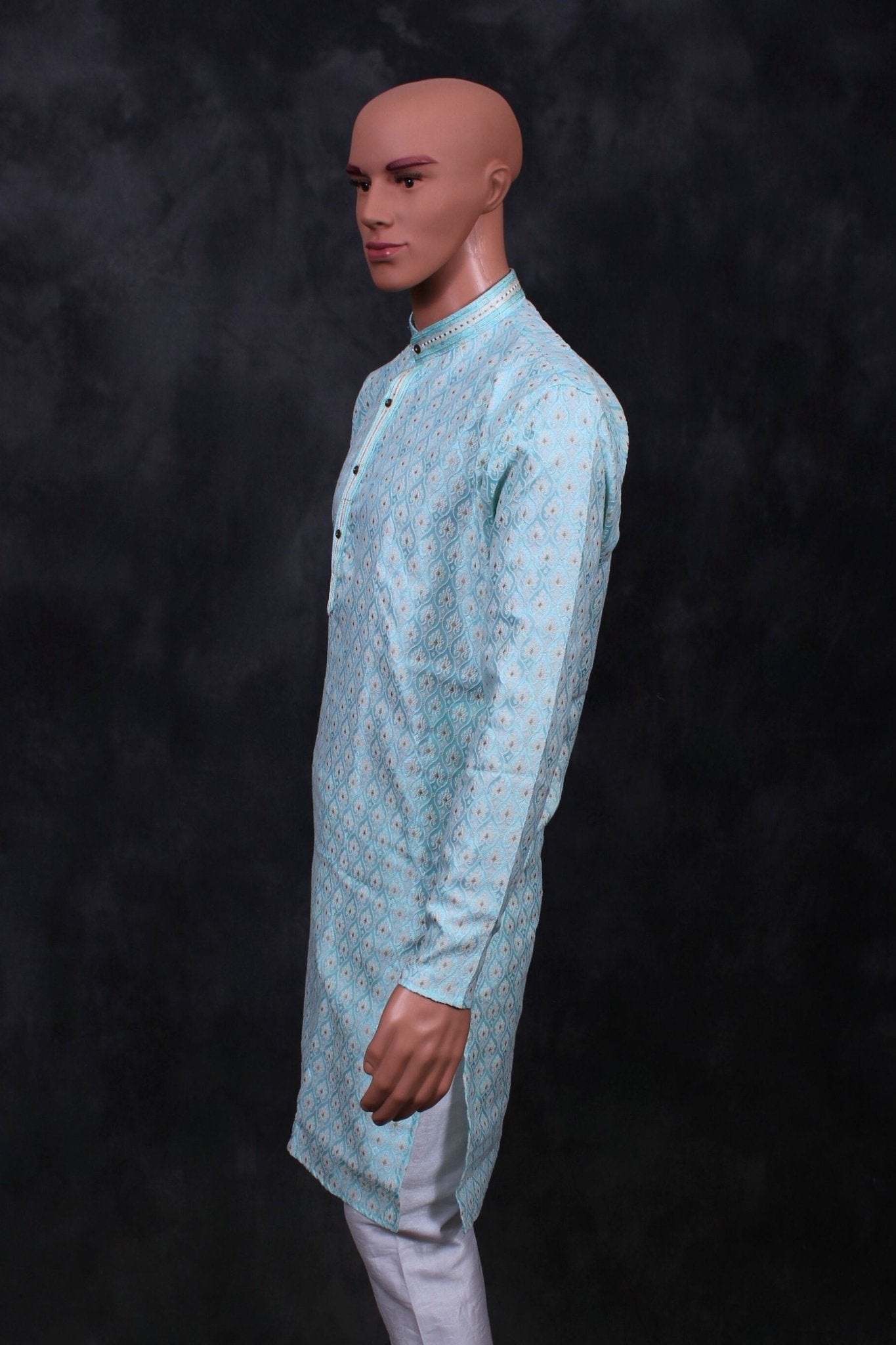 White Jacquard Men's Kurta - Versatile Ethnic Wear by JCS Fashions Men JCS Fashions