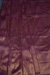 Wine Color Soft Semi-Silk Saree With stitched Blouse SAREE JCS Fashions