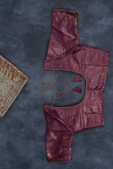 Wine Color Soft Semi-Silk Saree With stitched Blouse SAREE JCS Fashions
