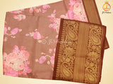 Kanchi Weaving Border Traditional Kalamkari Soft Silk Saree