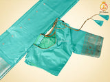 Pure Banarasi Silk Saree With Fully stitched blouse
